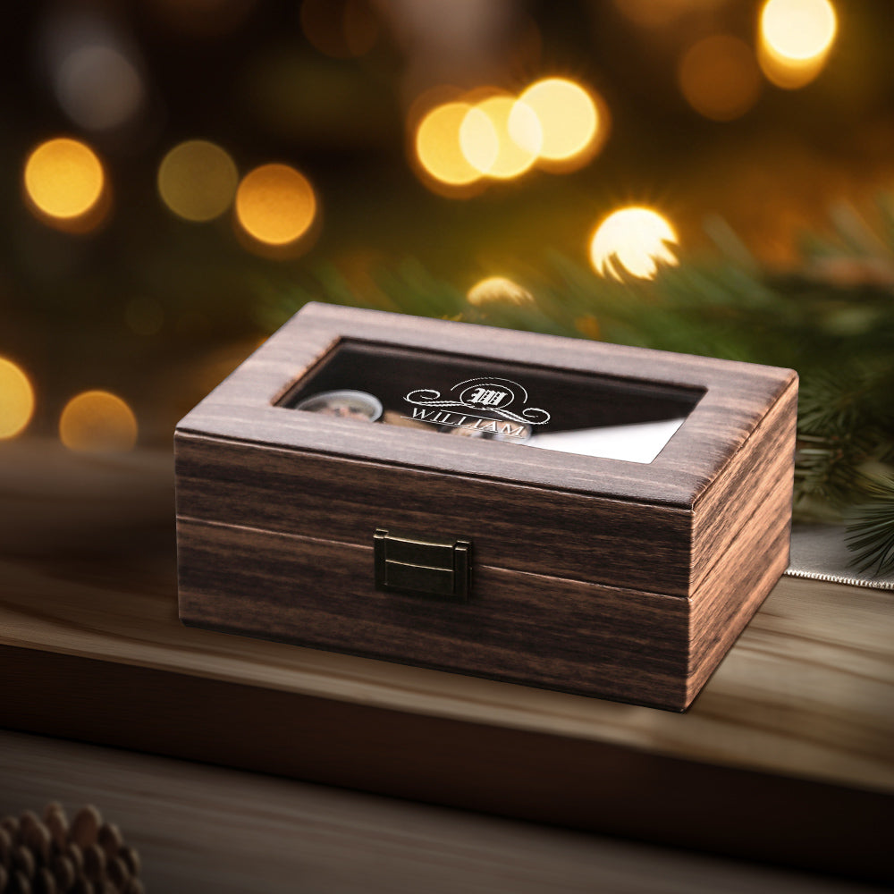 Custom Engraved Watch Box Personalized Watch Storage Case Gift for Men Christmas Gift