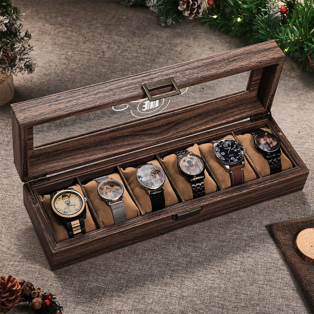 Custom Engraved Watch Box Personalized Watch Storage Case Gift for Men Christmas Gift