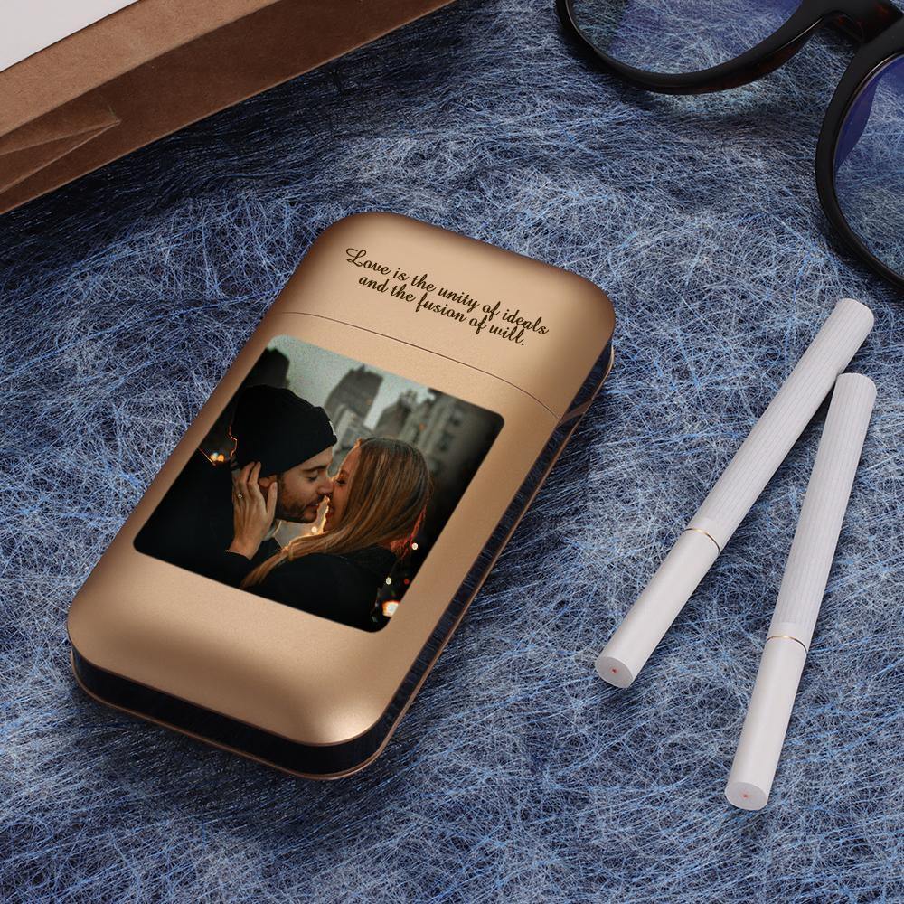 Personalized Cigarette Case with Engraved Photo Cigarette Case Best Gifts for Him (Lighter not included)