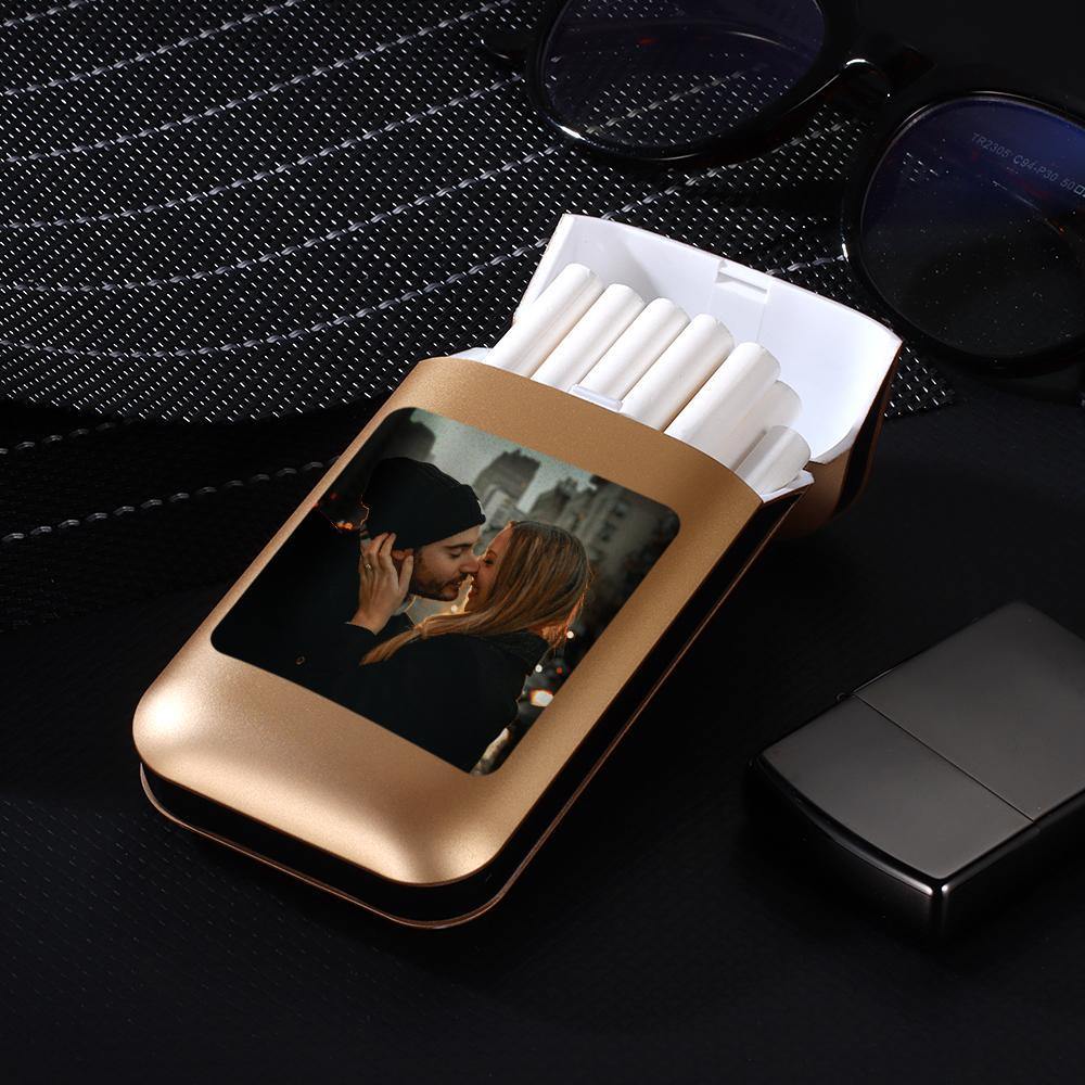 Personalized Cigarette Case with Engraved Photo Cigarette Case Best Gifts for Him (Lighter not included)