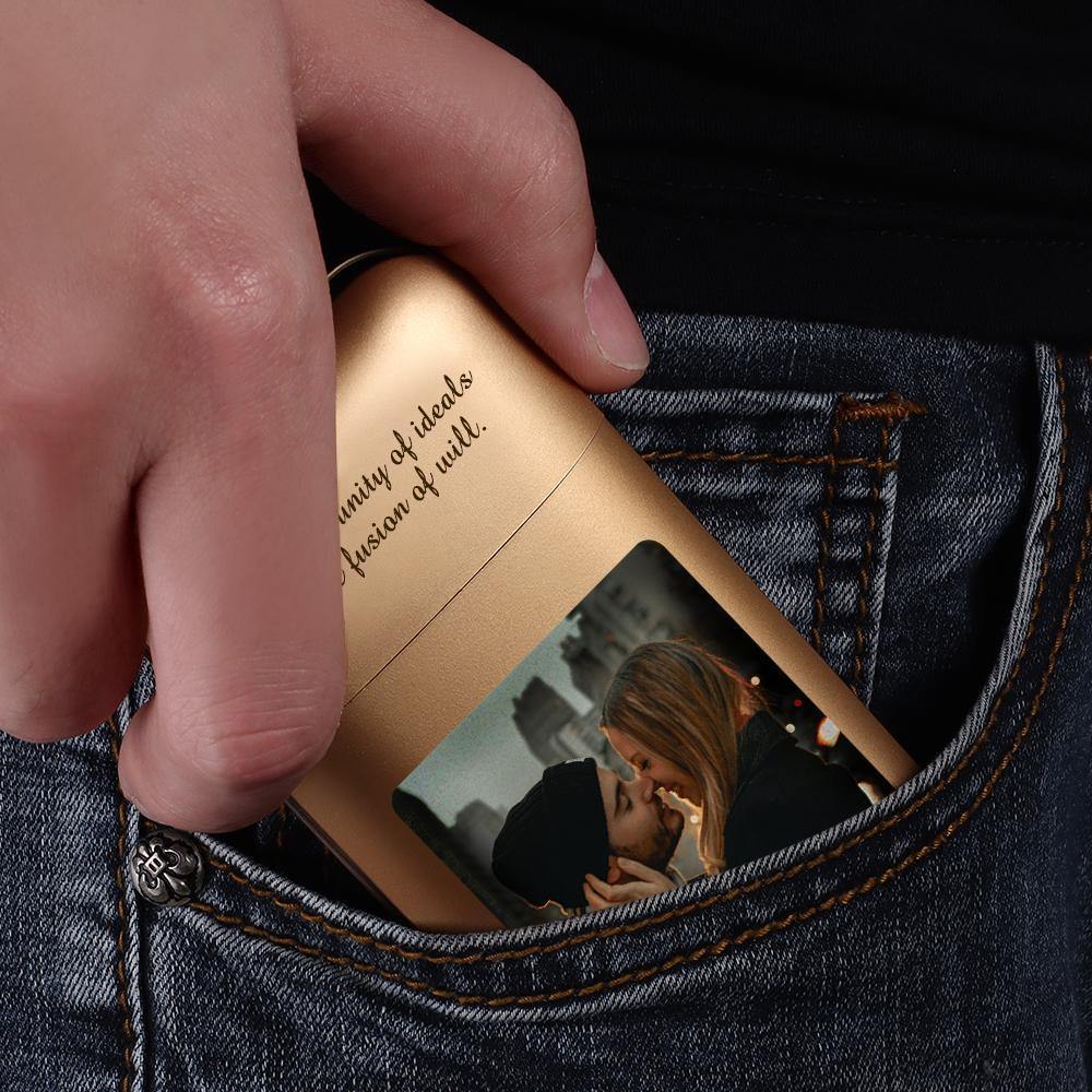 Personalized Cigarette Case with Engraved Photo Cigarette Case Best Gifts for Him (Lighter not included)