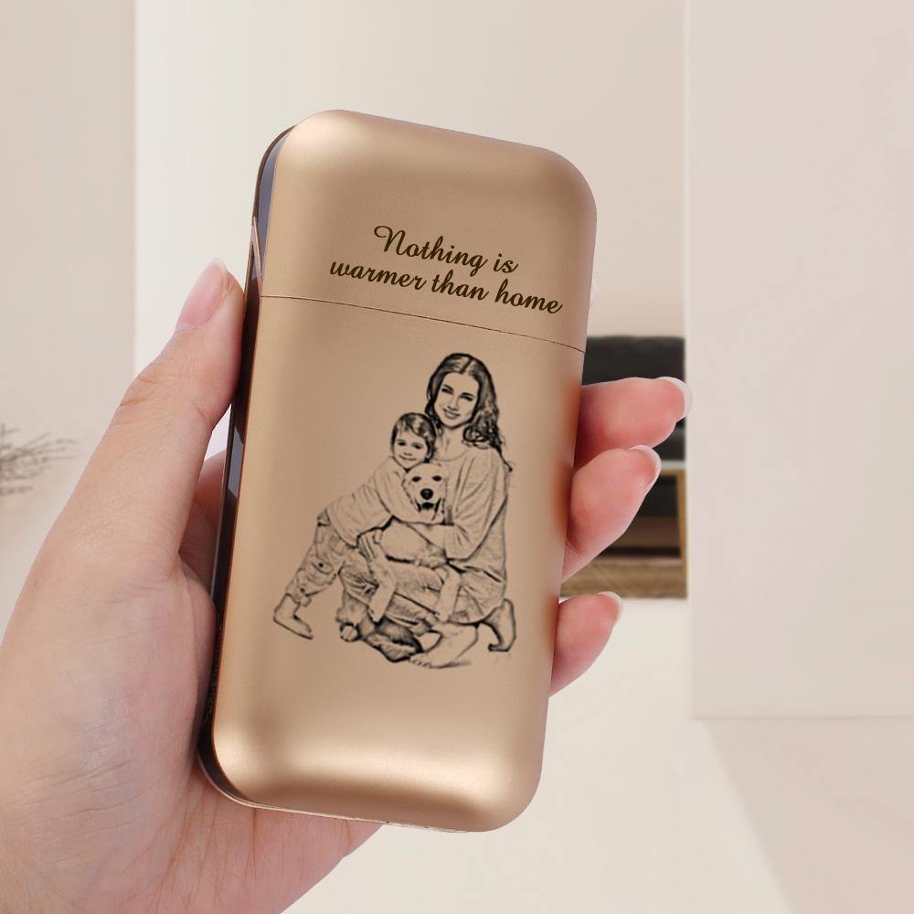 Photo Cigarette Case with Engraved Custom Cigarettes Holder (Lighter not included)