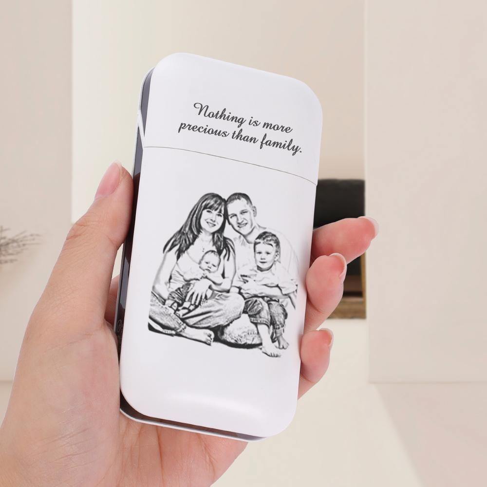 Engraved Cigarette Case with Photo Custom Cigarettes Holder (Lighter not included)