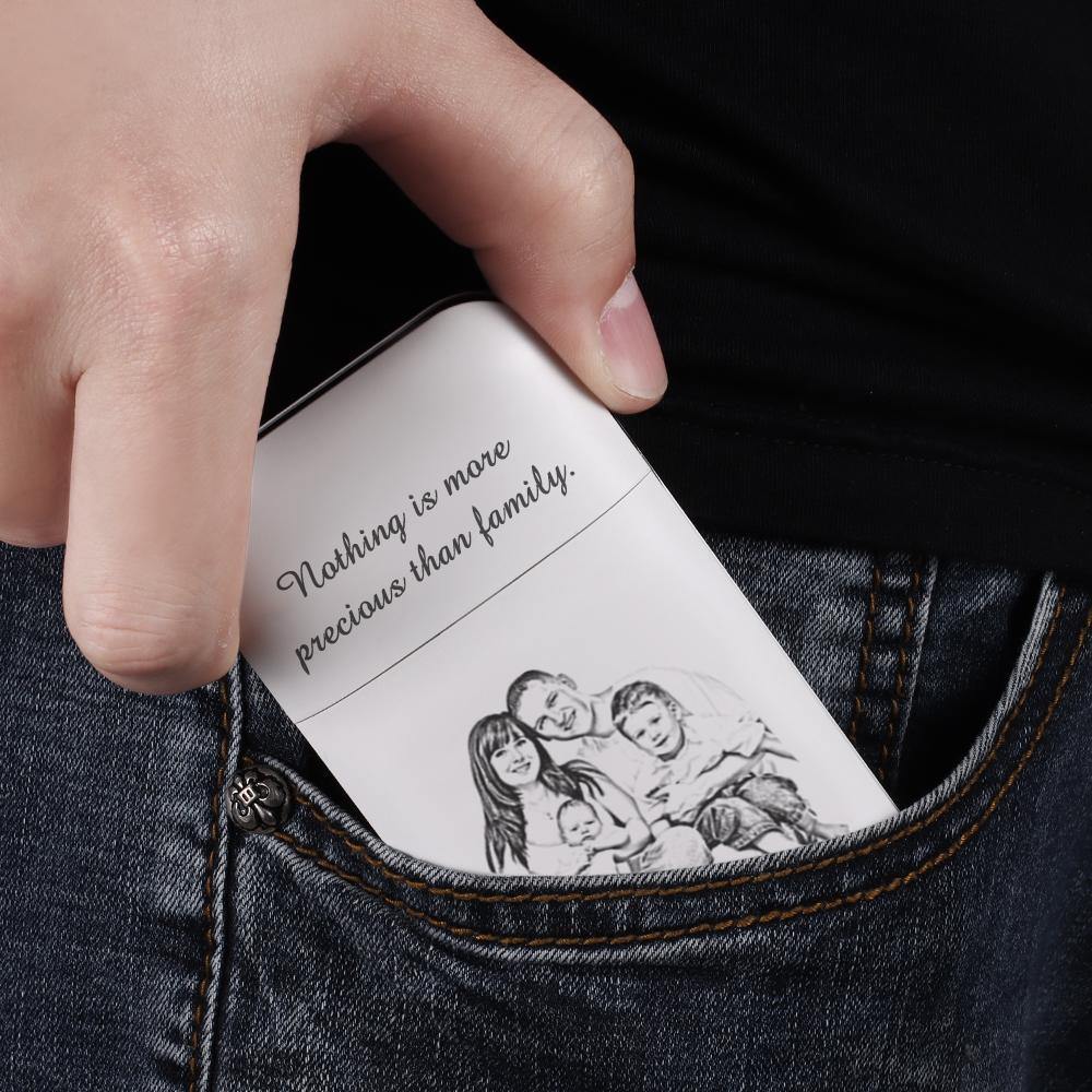 Engraved Cigarette Case with Photo Custom Cigarettes Holder (Lighter not included)