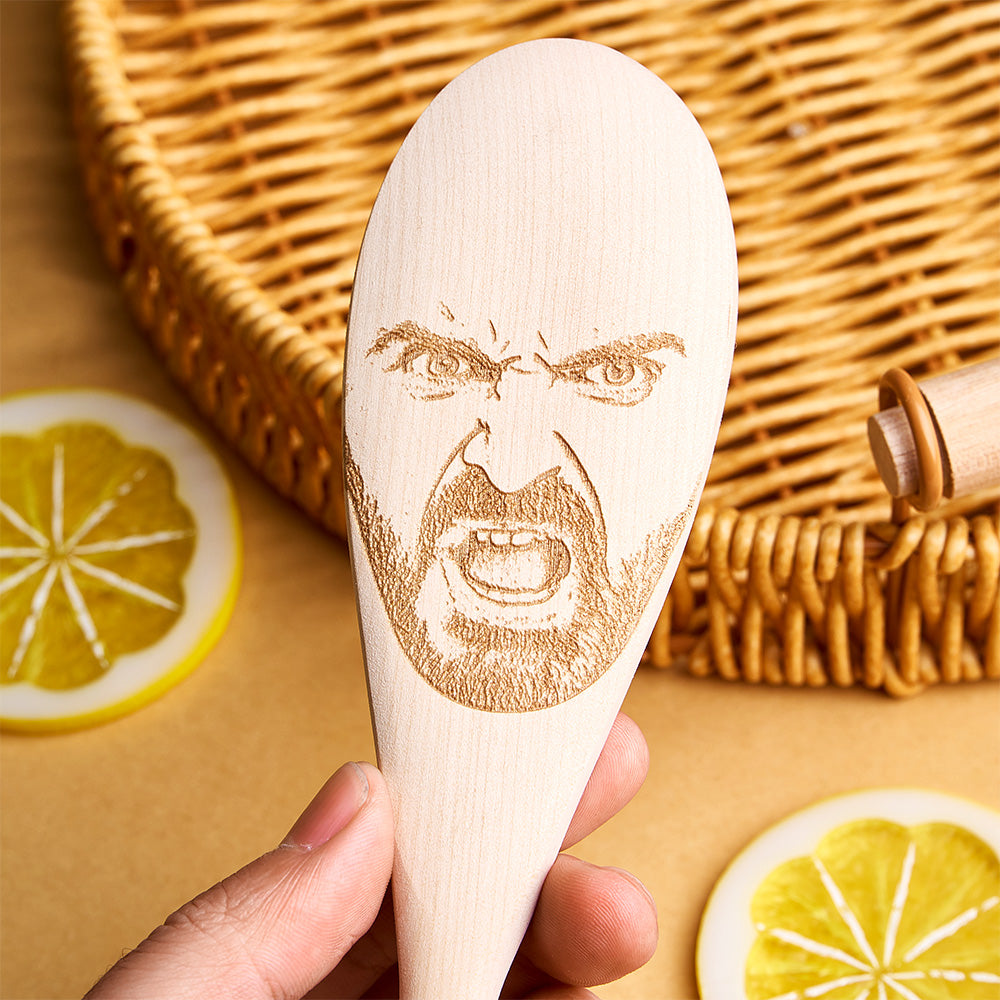Custom Face Spoon Any Face (Facial Features) Engraved on a Spoon Novelty Gift Mother's Gift Father's Day Gift