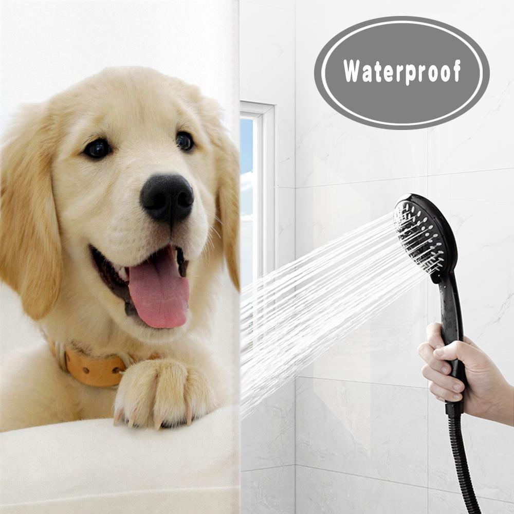 Custom Photo Shower Curtain Waterproof Shower Curtain Cute Pet 183*183cm
