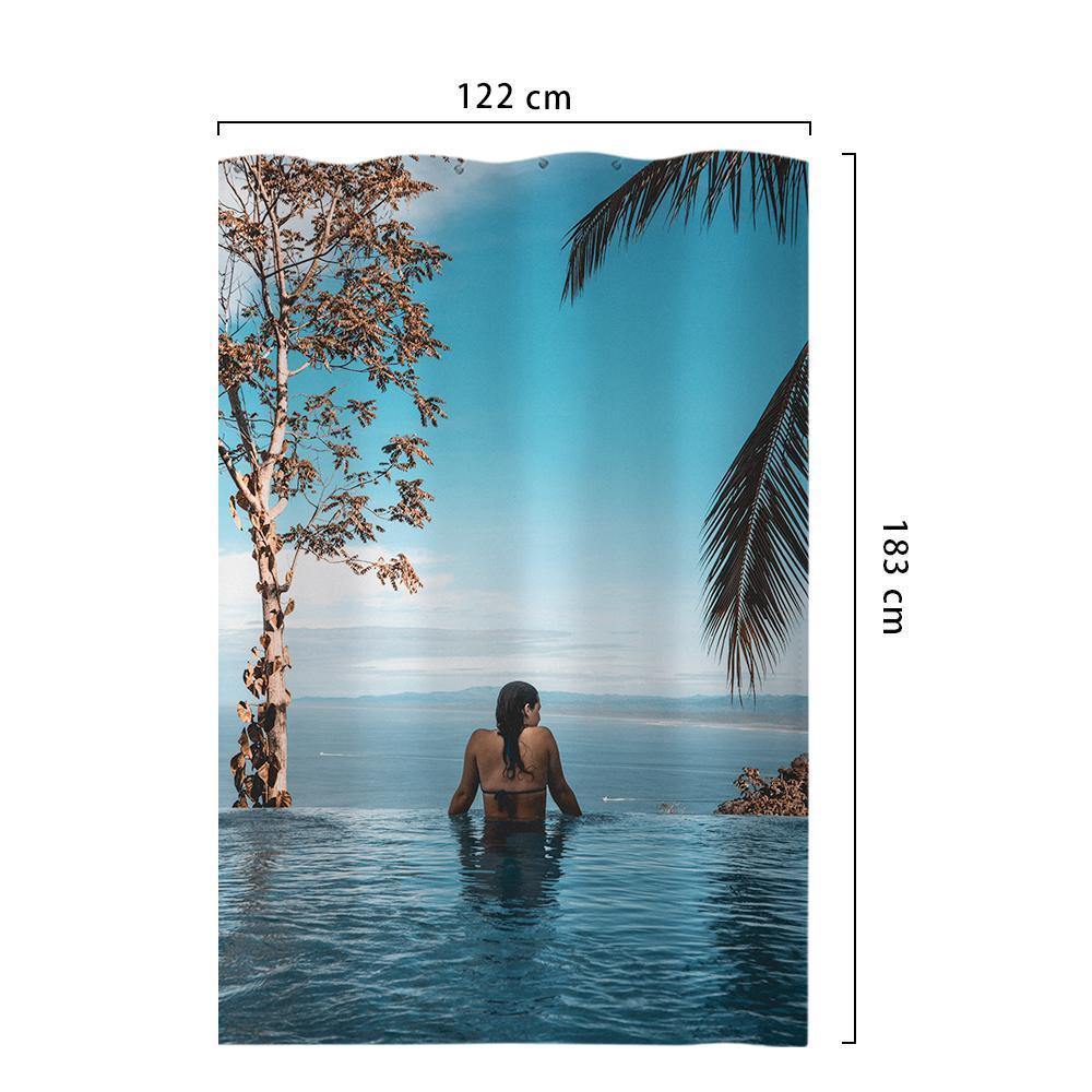 Custom Photo Shower Curtain Bathroom Decoration 122*183cm