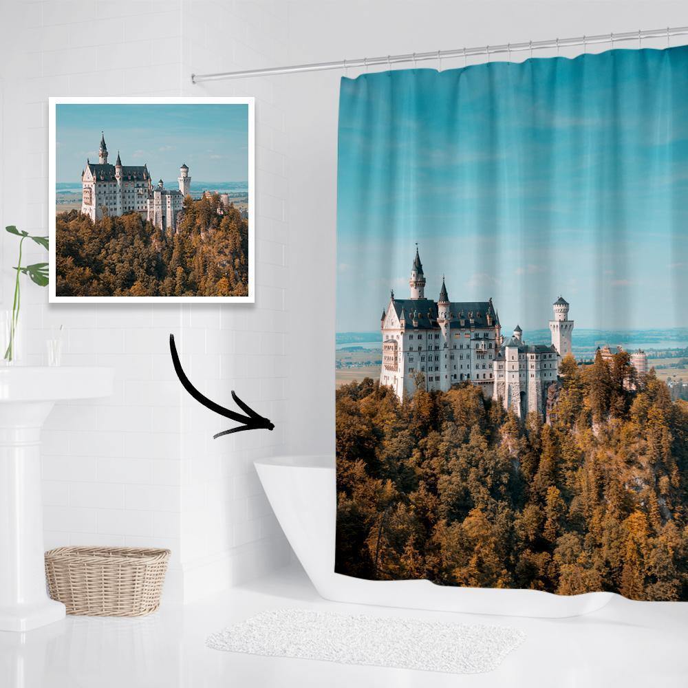 Custom Photo Shower Curtain Bathroom Decoration 183*183cm