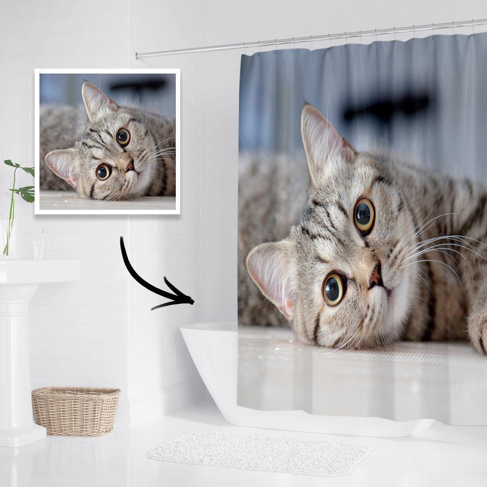 Personalized Shower Curtain Bathroom Decor Gift For Family 152*183cm