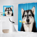 Personalized Shower Curtain Bathroom Decor Gift For Family 183*183cm