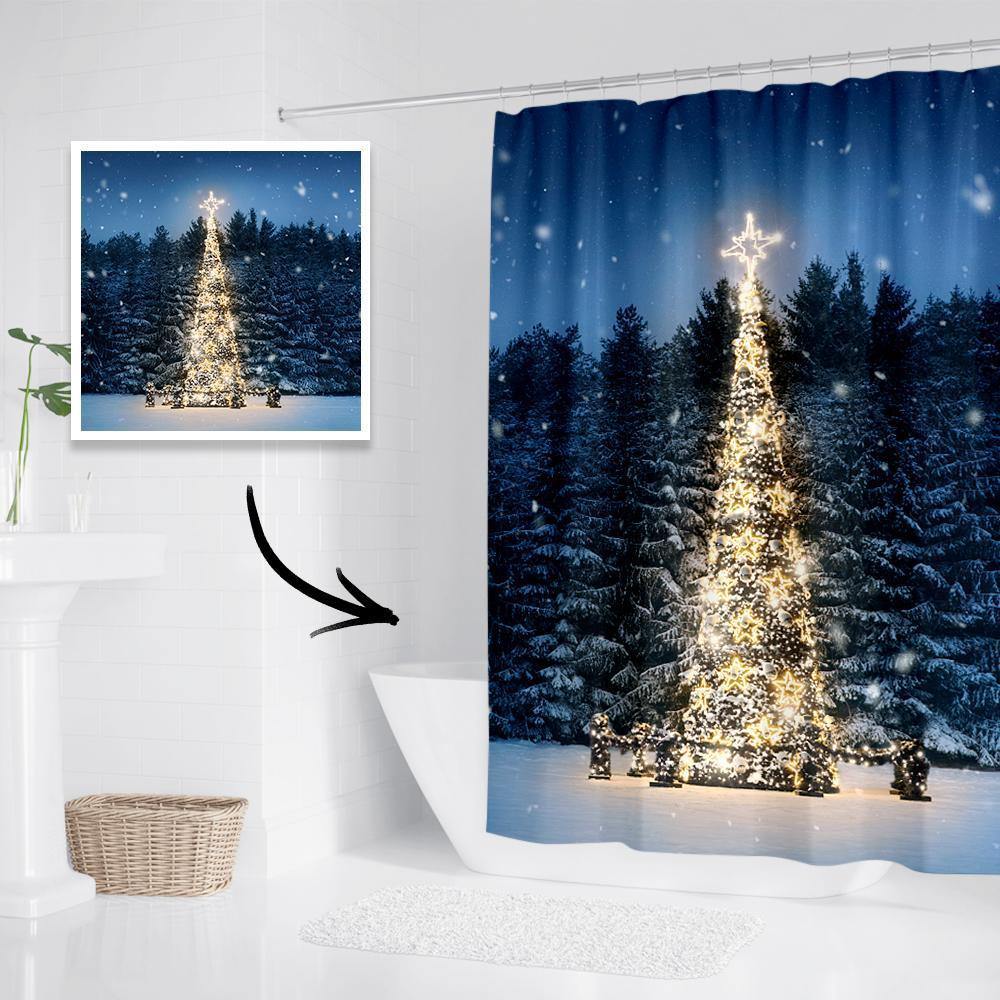 Personalized Shower Curtain Bathroom Decor Gift Memorial Gifts 122*183cm