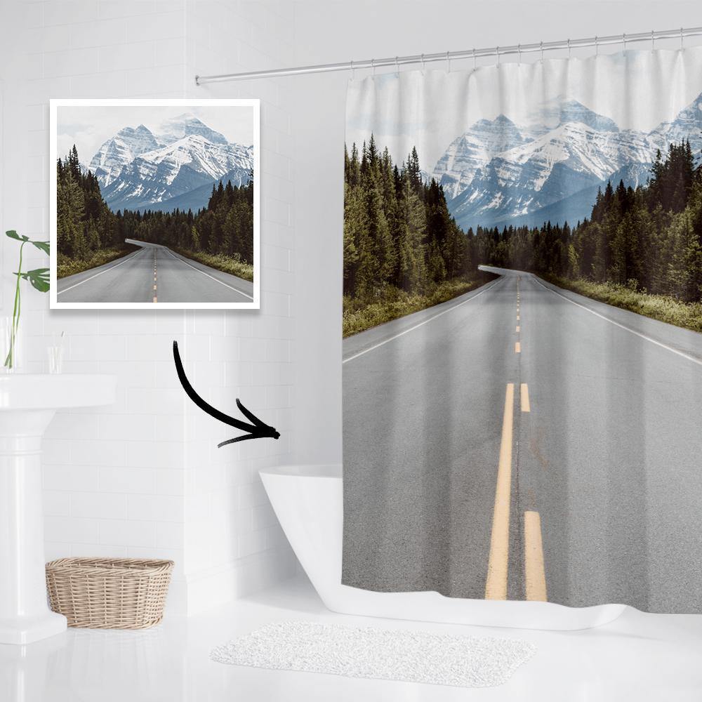 Personalized Shower Curtain Bathroom Decor Gift Memorial Gifts 140*183cm
