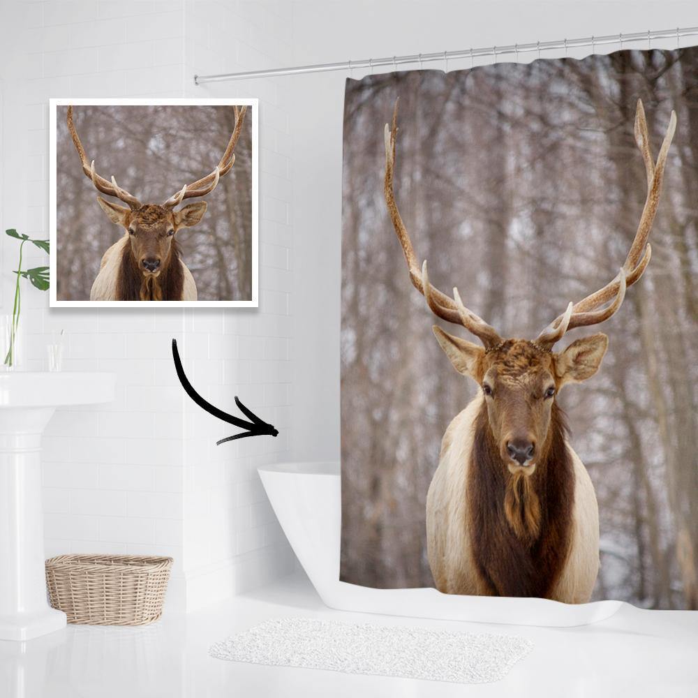 Personalized Shower Curtain Bathroom Decor Gift Memorial Gifts 183*183cm
