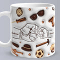 Father's Day Gifts Personalized 1-6 Kids Names Custom 3D Inflated Effect Printed Mug for Papa or Grandpa