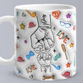 Gifts for Dad Custom 1-6 Kids Personalized Names 3D Inflated Effect Printed Mug Father's Day Gifts