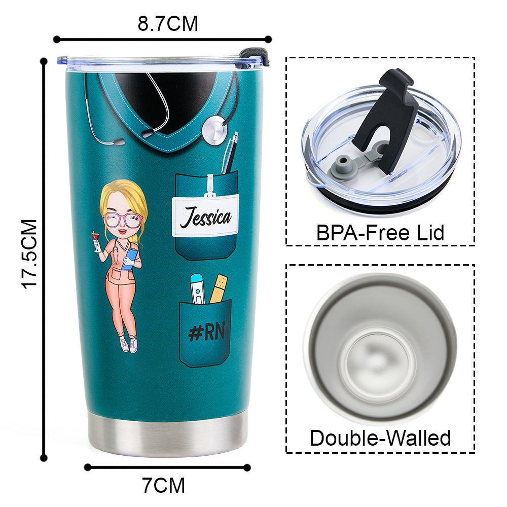 Custom Tumbler Cup With Text and Accessories Medical Gifts Nurse Gifts