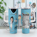 Custom Nurse Personalized Custom 40 Oz Stainless Steel Tumbler Medical Gift for Nurse
