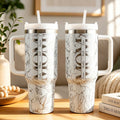 Custom Kids' Names  Tumbler Floral Mom Mother's Day Gifts Personalized 40oz Tumbler