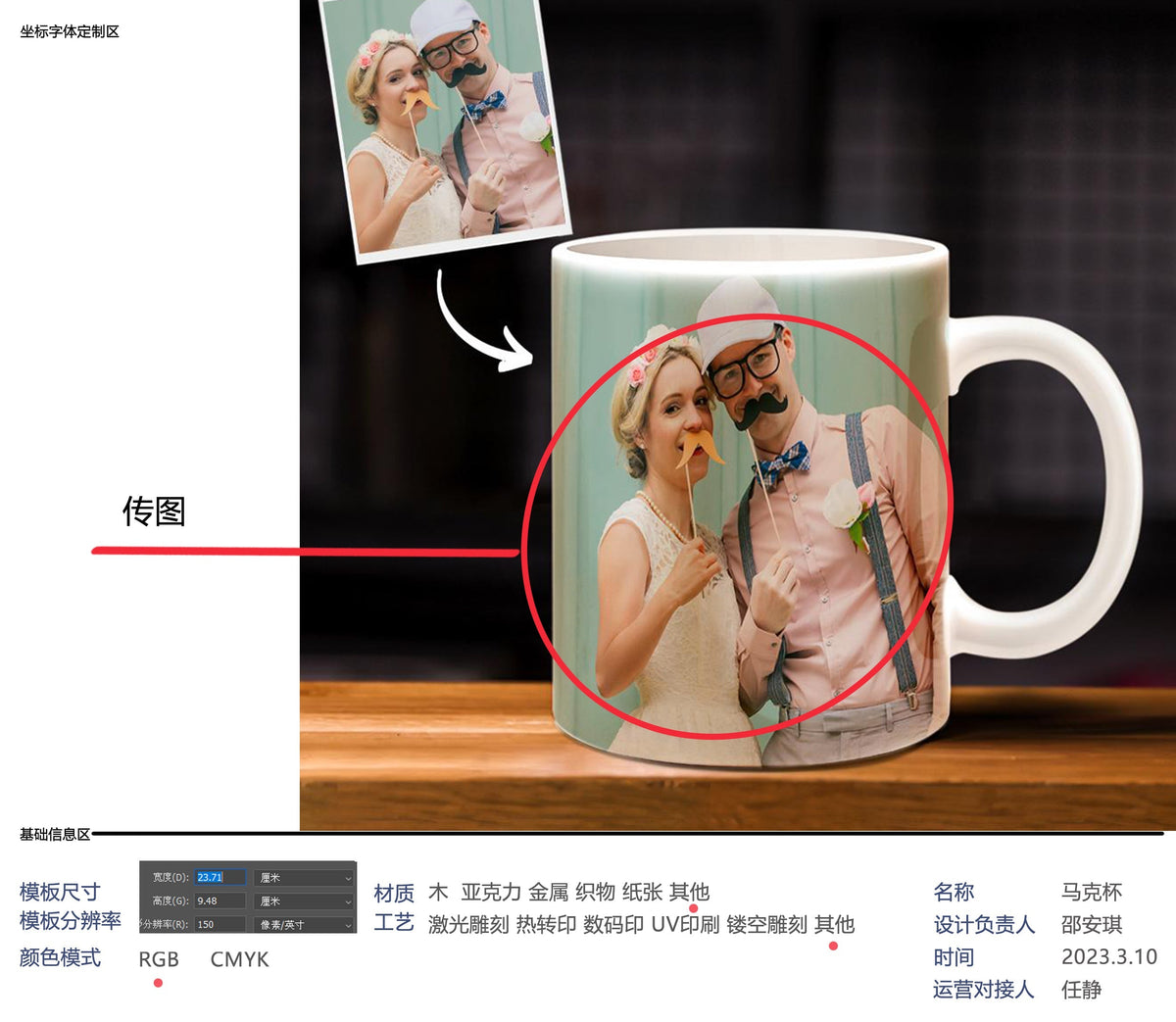 Custom Enchanting Romantic Wedding Day Photo Mug For Her