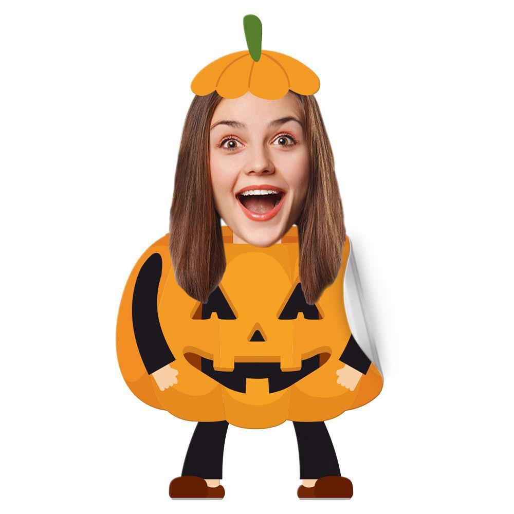 Custom Sticker Face Sticker Creative Pumpkin Design
