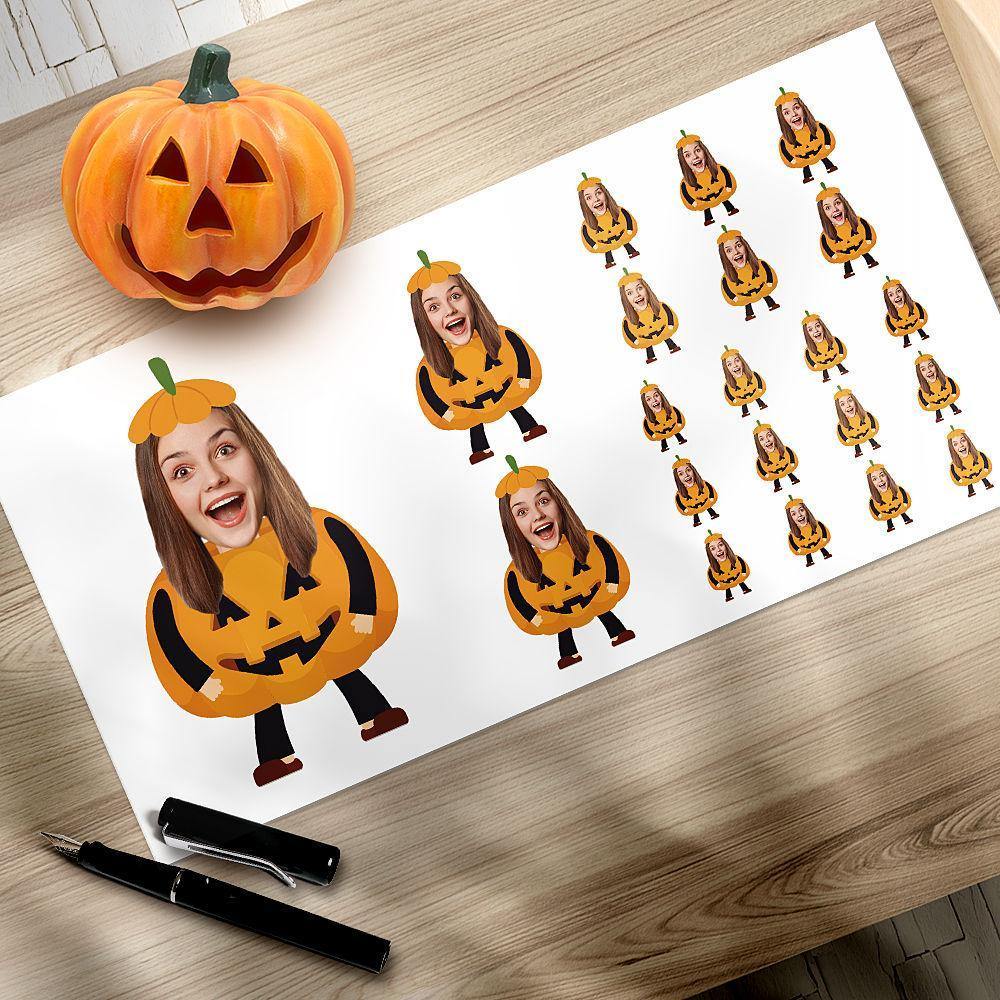 Custom Sticker Face Sticker Creative Pumpkin Design