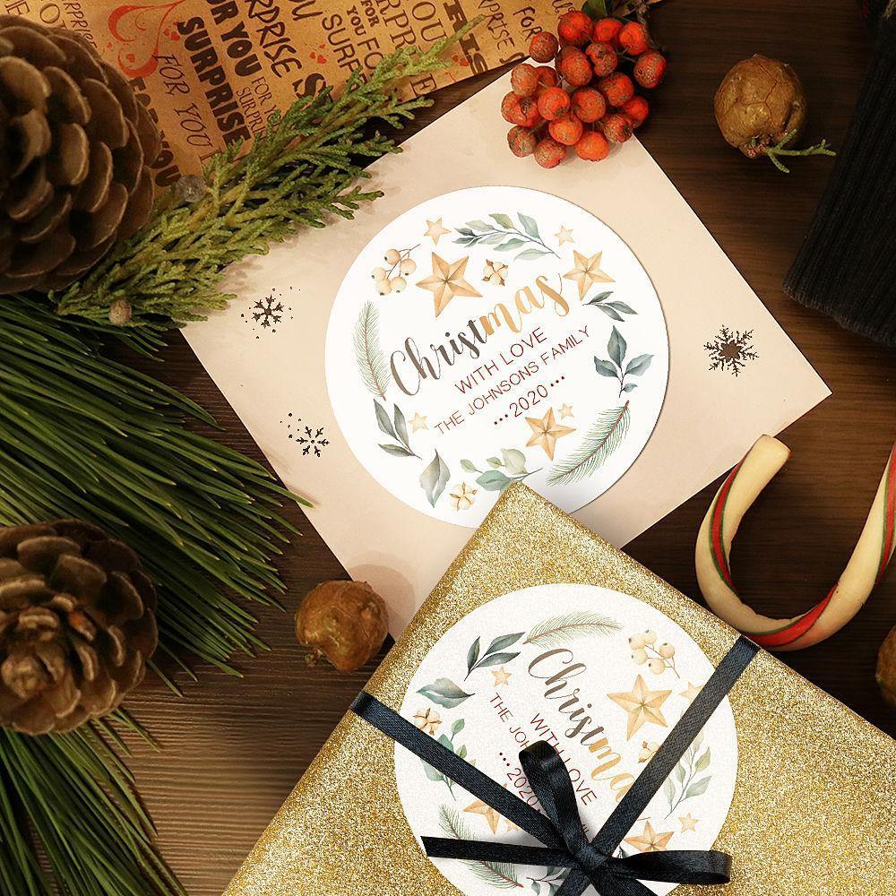 Custom Engraved Sticker Christmas Gifts for Family