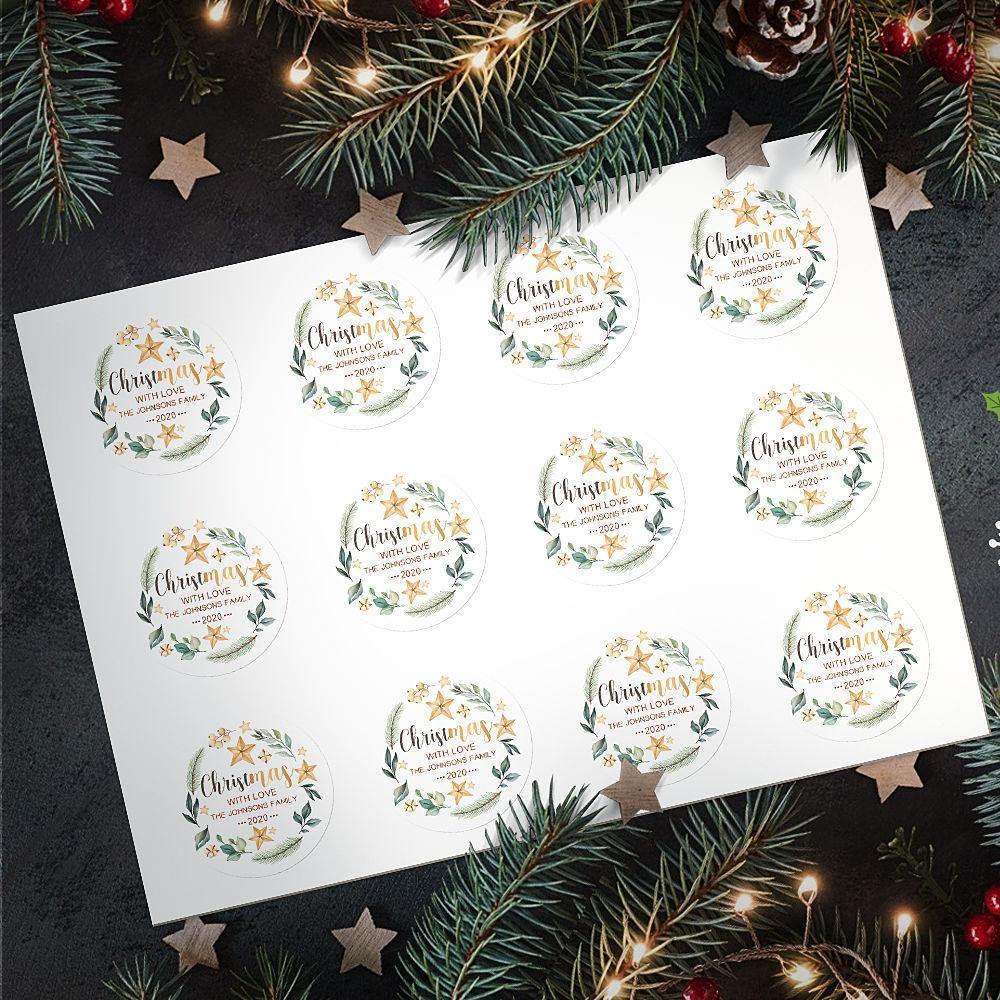 Custom Engraved Sticker Christmas Gifts for Family