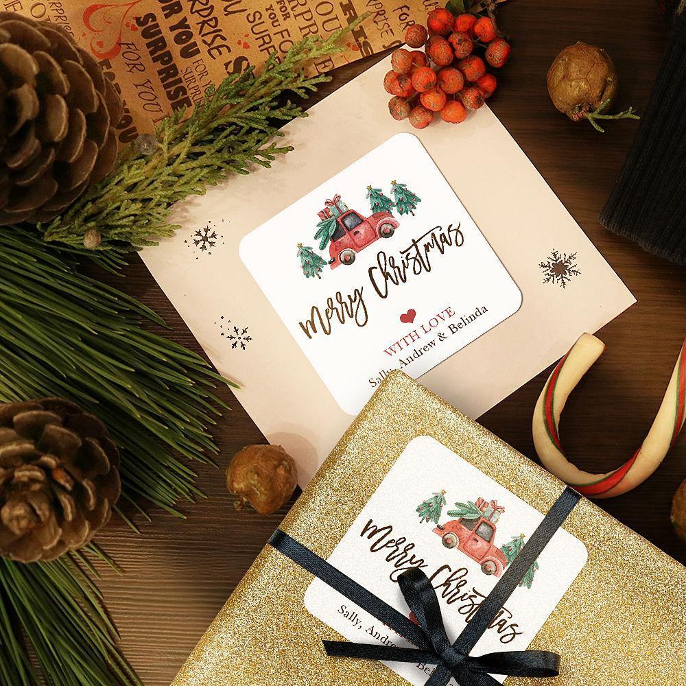 Custom Engraved Sticker Christmas Gifts Car Theme