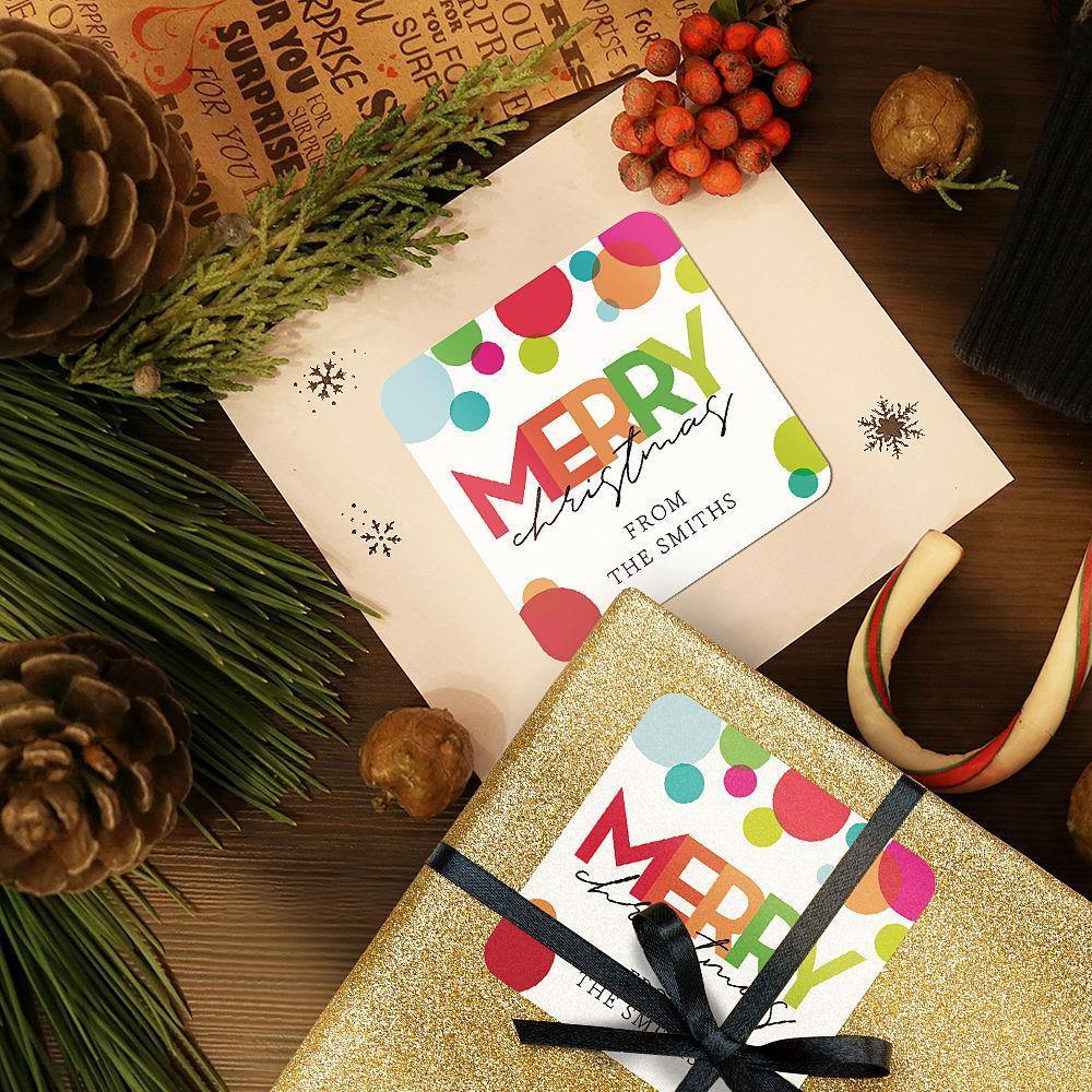 Custom Engraved Multicolor Sticker Christmas Gifts