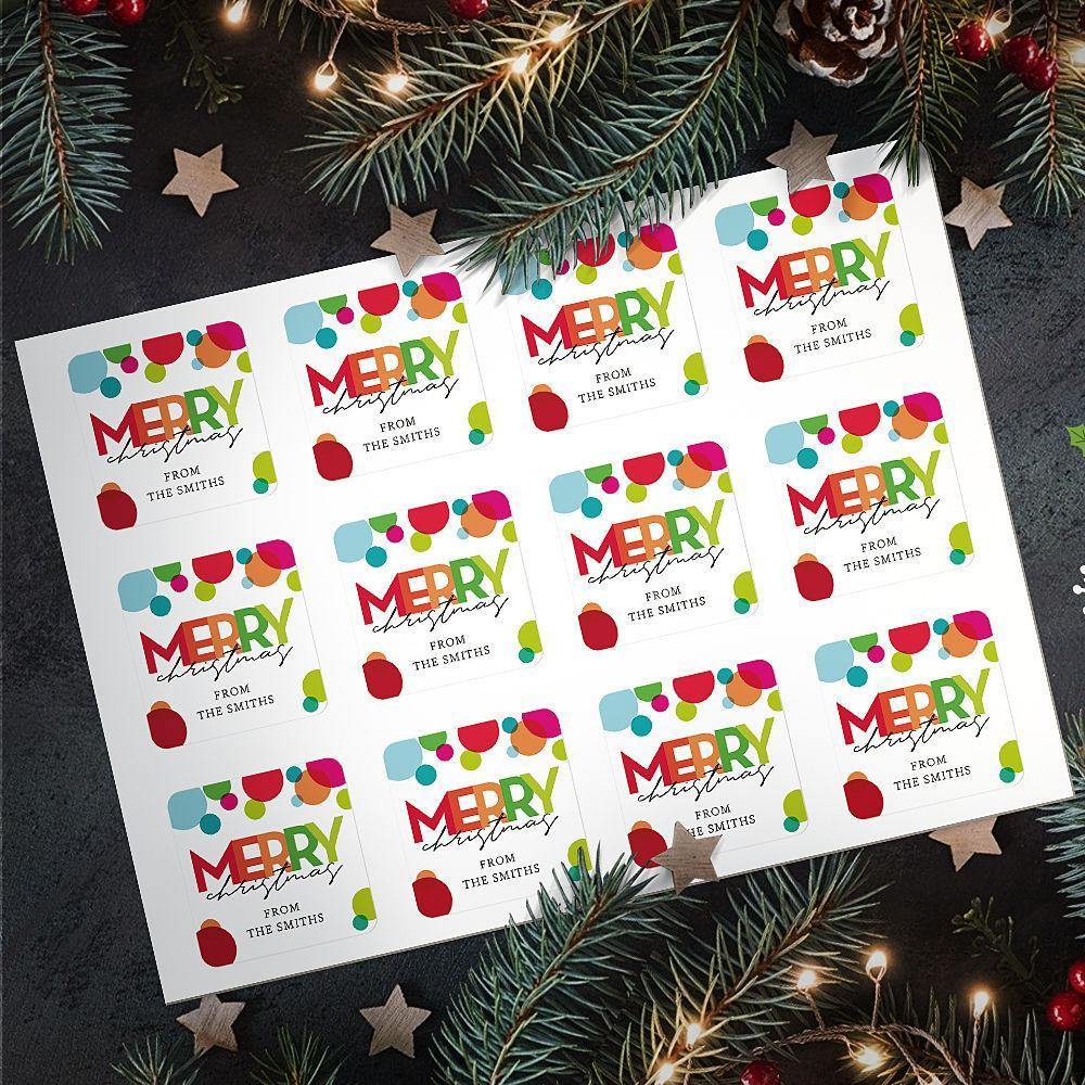 Custom Engraved Multicolor Sticker Christmas Gifts
