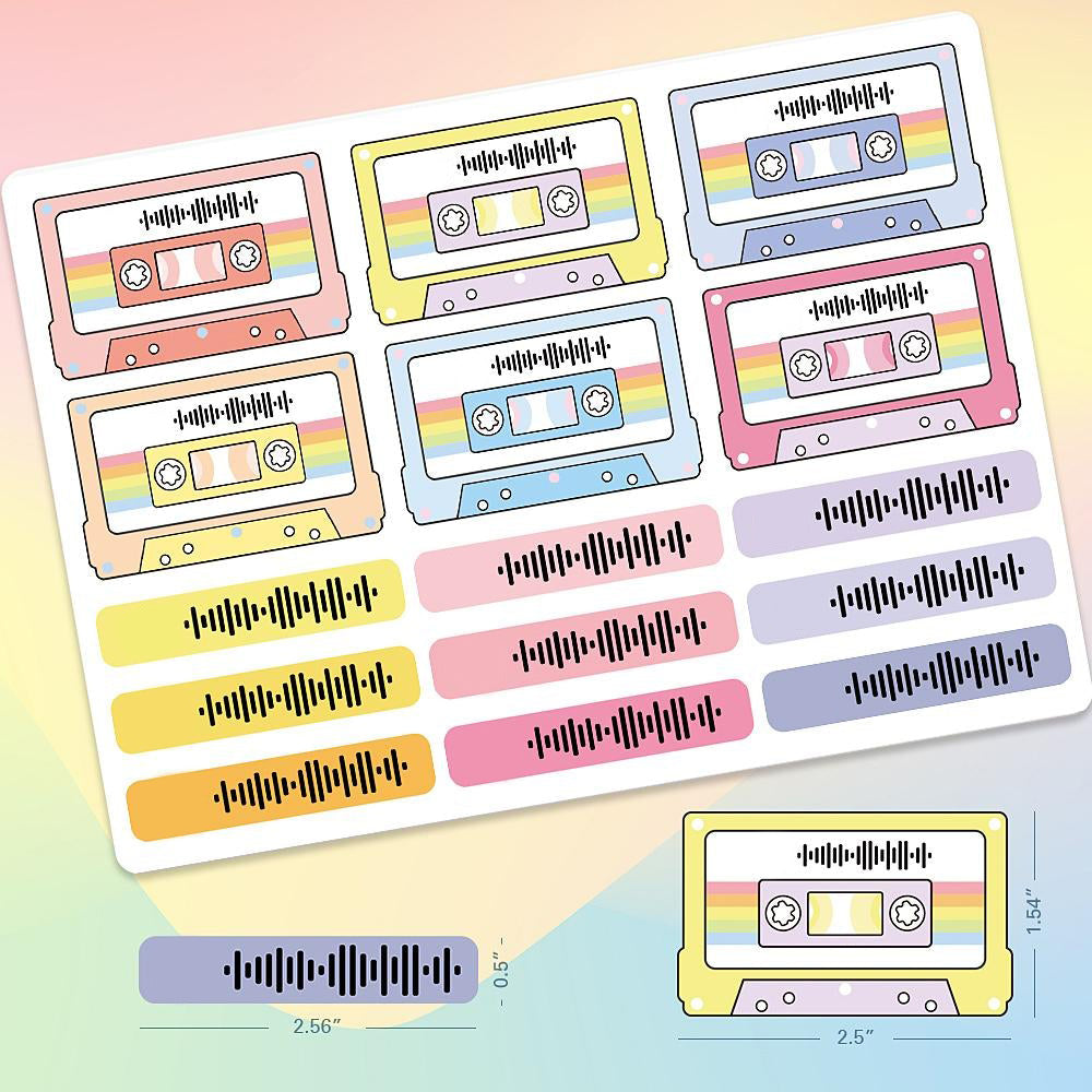 Scannable Music Code Stickers Unique Gifts
