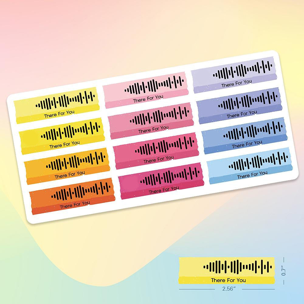 Scannable Music Code Stickers Gifts