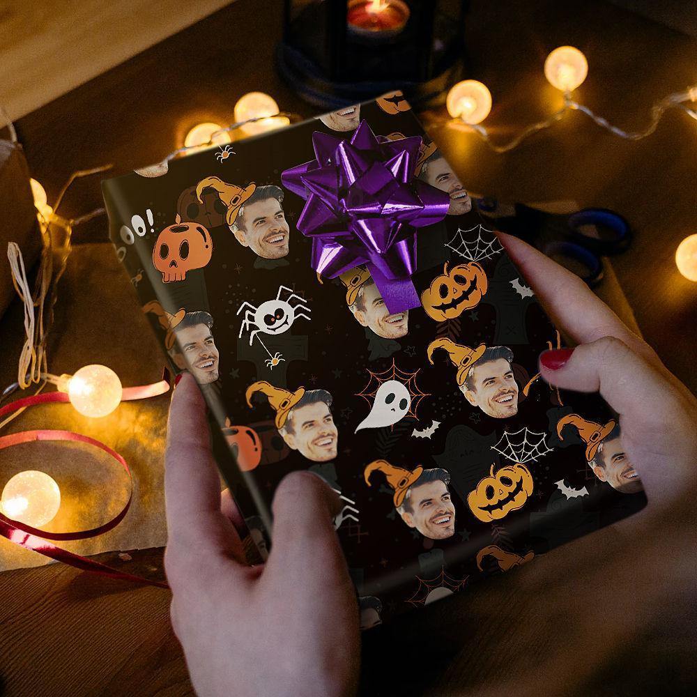 Happy Halloween Custom Face Gift Wrap For Halloween