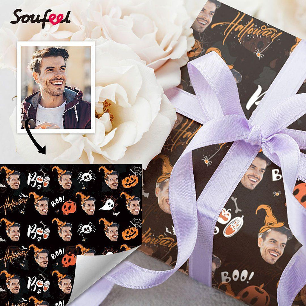 Happy Halloween Custom Face Gift Wrap For Halloween