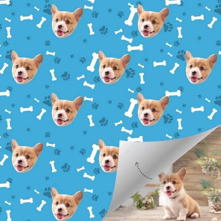 Custom Face Gift Wrap-Dog