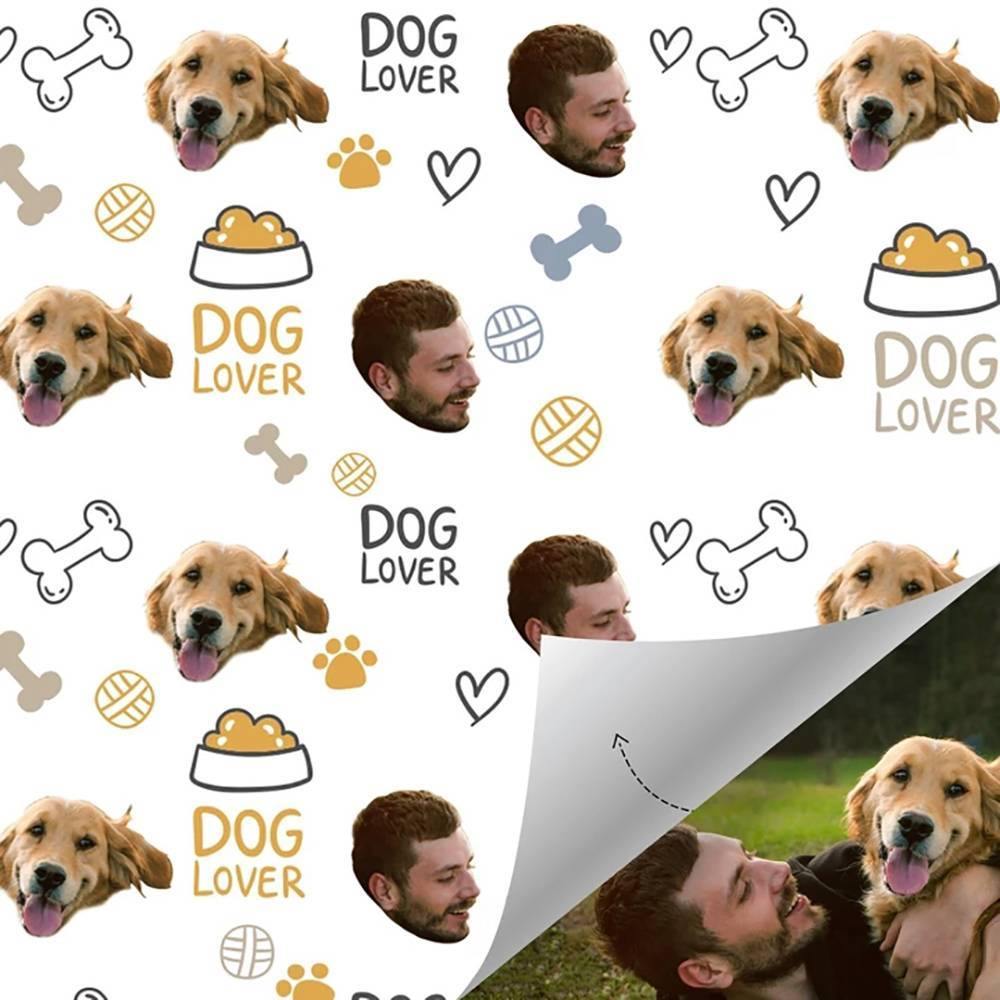 Custom Face Gift Wrap - Dog Lover