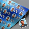 Custom Photo Face Wrapping Paper Happy Birthday Breanna