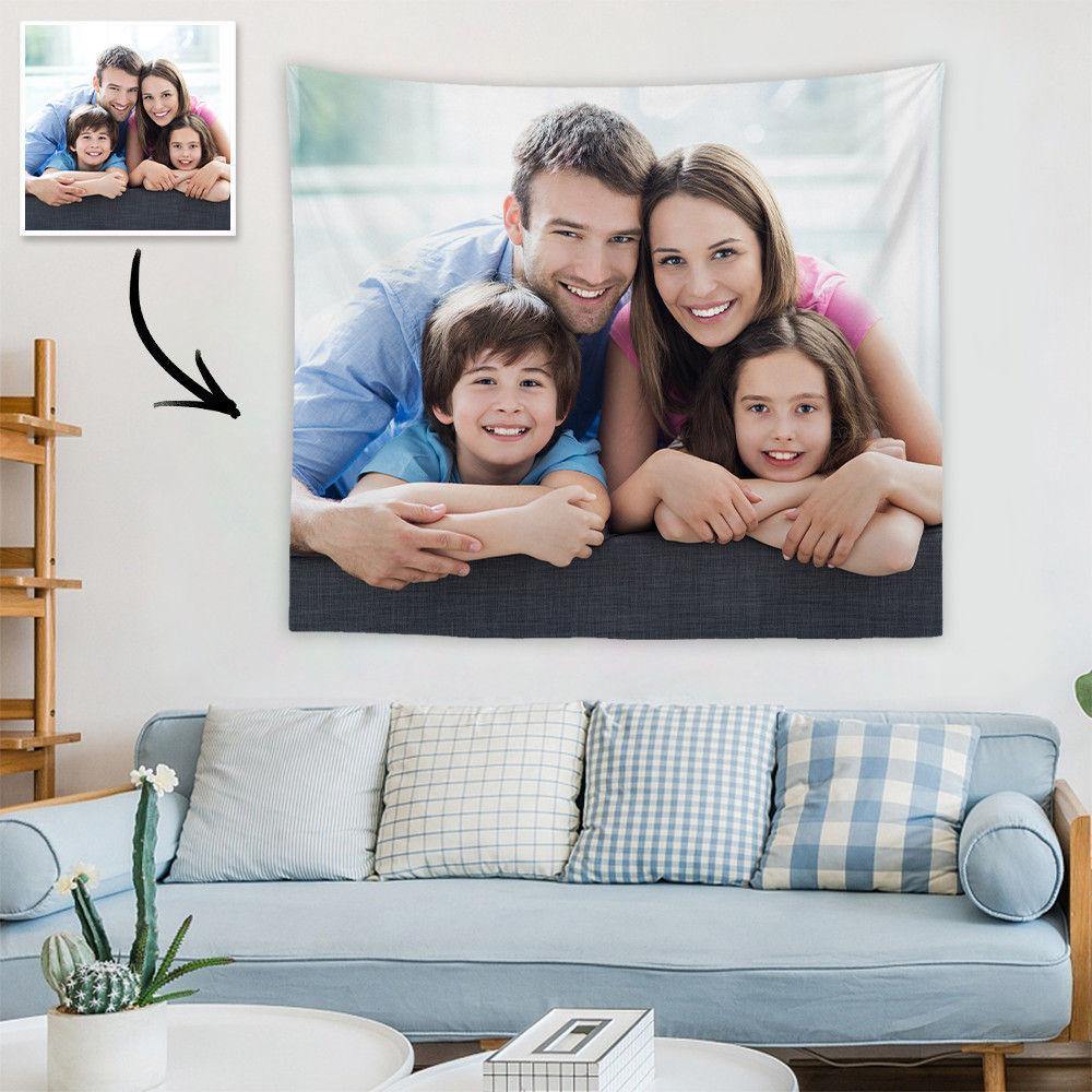 Custom Scenery Photo Tapestry Short Plush Wall Decor Hanging Painting Gift for Family