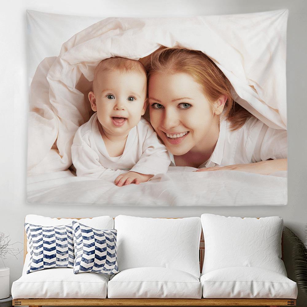 Photo Tapestry Short Plush Wall Decor Hanging Painting Gifts for Baby's Memorial Gifts