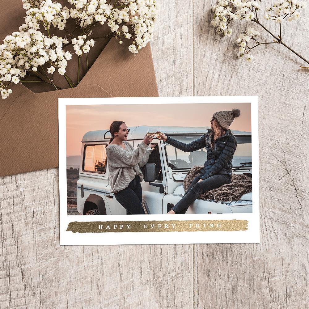 Custom Photo Card Commemorate the Beautiful Moment Pack of 3