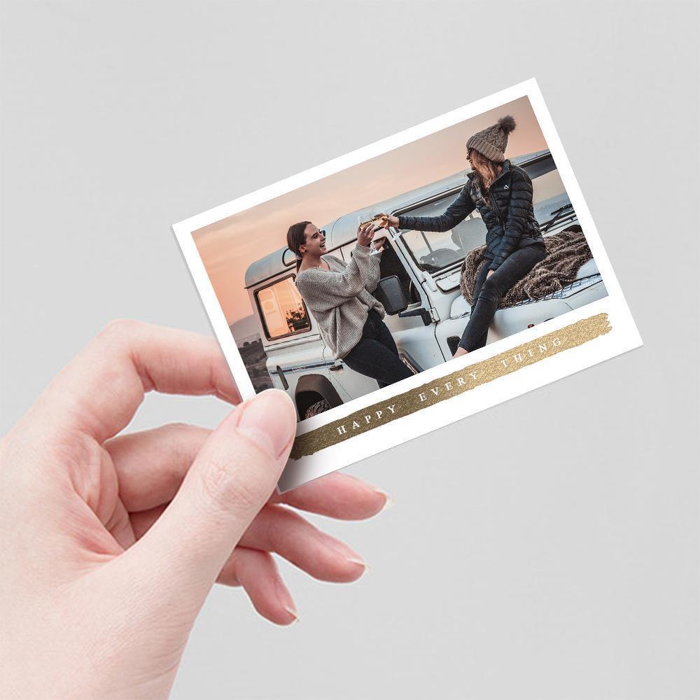 Custom Photo Card Commemorate the Beautiful Moment Pack of 3