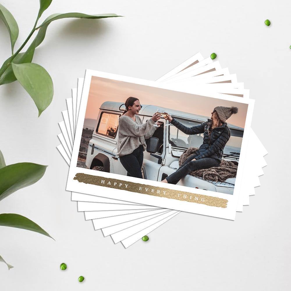 Custom Photo Card Commemorate the Beautiful Moment Pack of 3