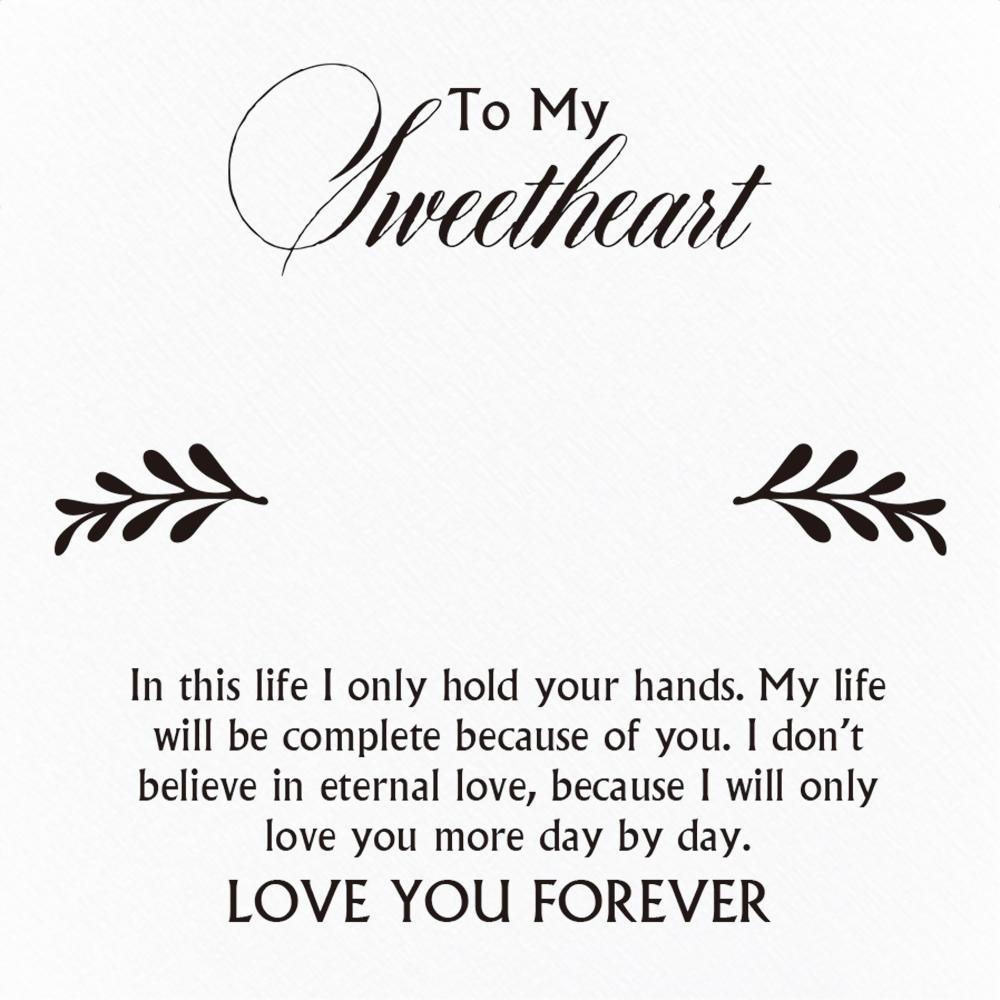 Soufeel Gift Card Jewelry Card To My Sweetheart