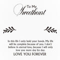 Soufeel Gift Card Jewelry Card To My Sweetheart