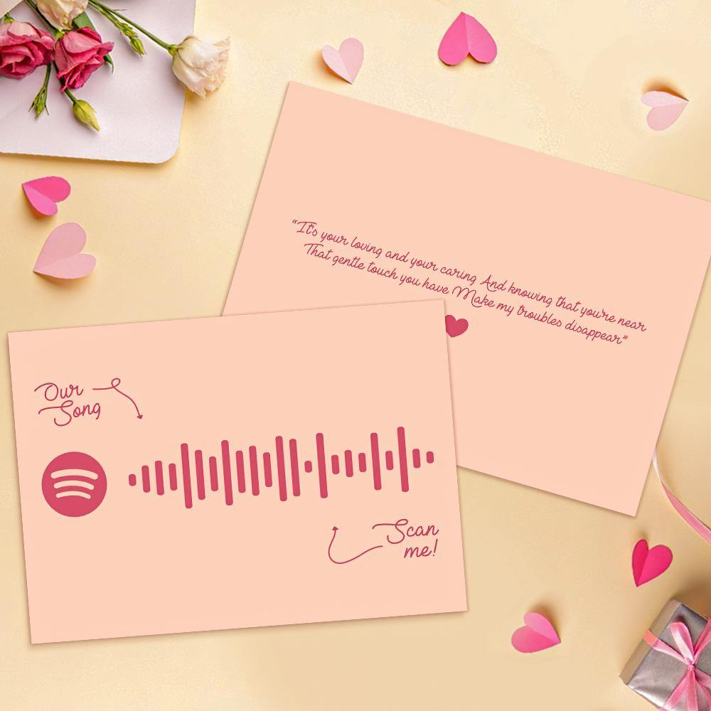 Scannable Spotify Code Music Cards with Your Favorite Song Mother's Day Gifts