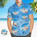 Custom Men's Shirt Face All Over Print Hawaiian Shirt Upload Your Photo