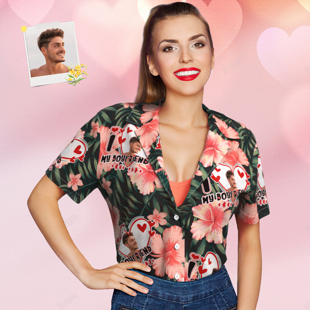 Custom Face Hawaiian Style Shirt Couple Outfit For Love