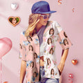Custom Face Hawaiian Shirt For Women Patchwork Printing Shirt Valentine's Day Gifts For Her