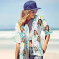 Custom Women's Hawaiian Shirt Face Paradise Palms Hawaiian Shirt Gift For Women