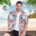 Custom Logo Hawaiian Shirt Men's All Over Print Aloha Shirt Gift Romantic Hawaiian Style